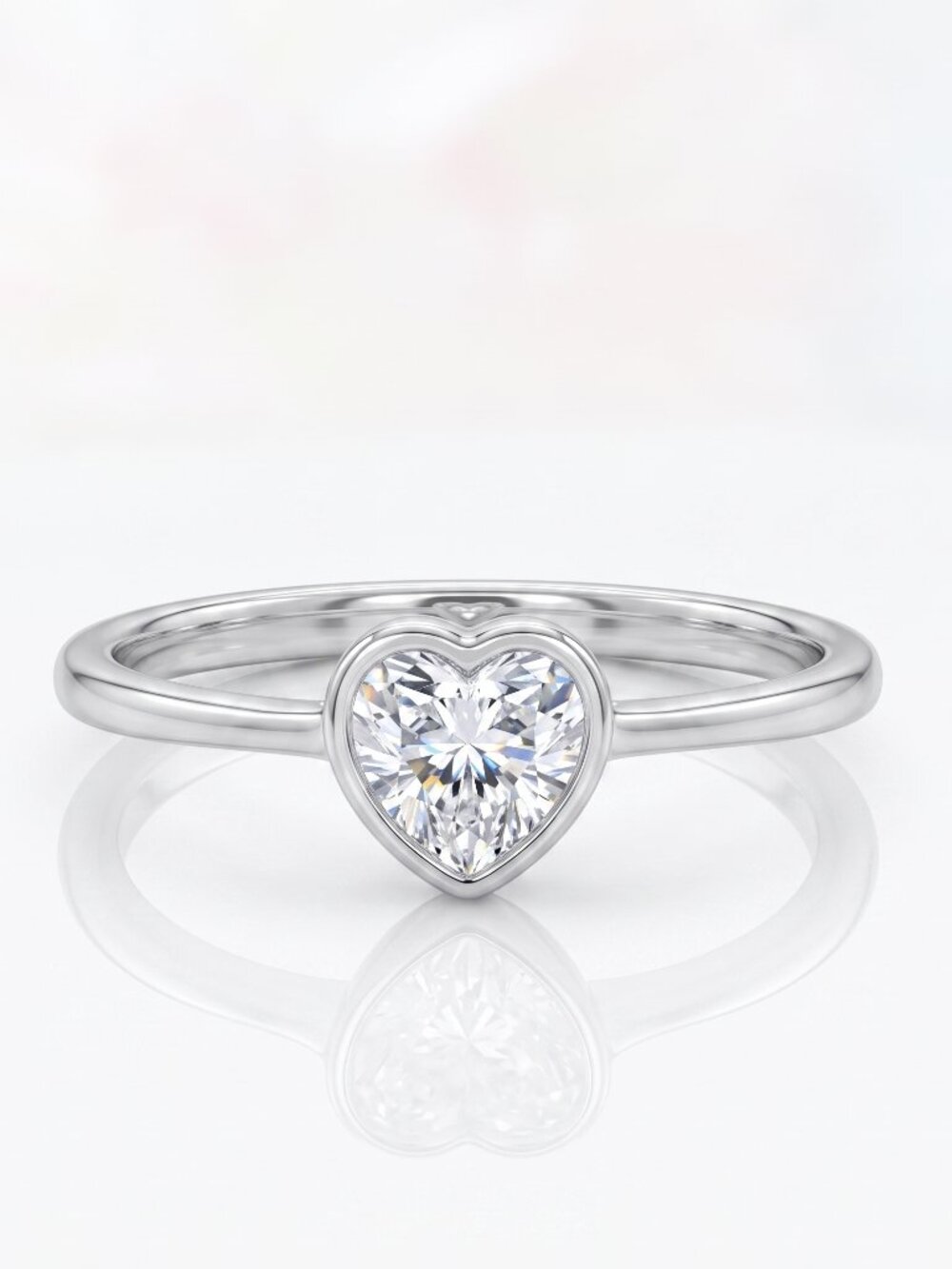 Dainty Heart Ring, 925 Sterling Silver, Size 7 Valentines Gift